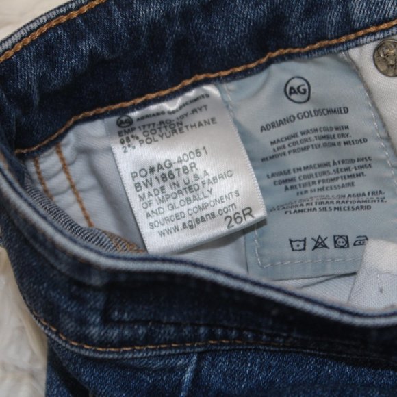 AG JBLUE JEANS HIGH RISE SKINNY ANGKLE SZ 26R - Picture 6 of 6
